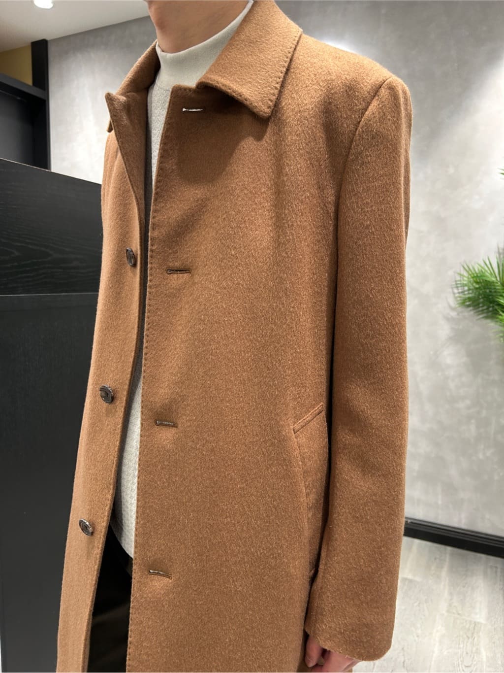 ruiさんの「TAKEO KIKUCHI｜カシミヤブレンド ビーバー調ステンカラーコート」を使ったコーディネート