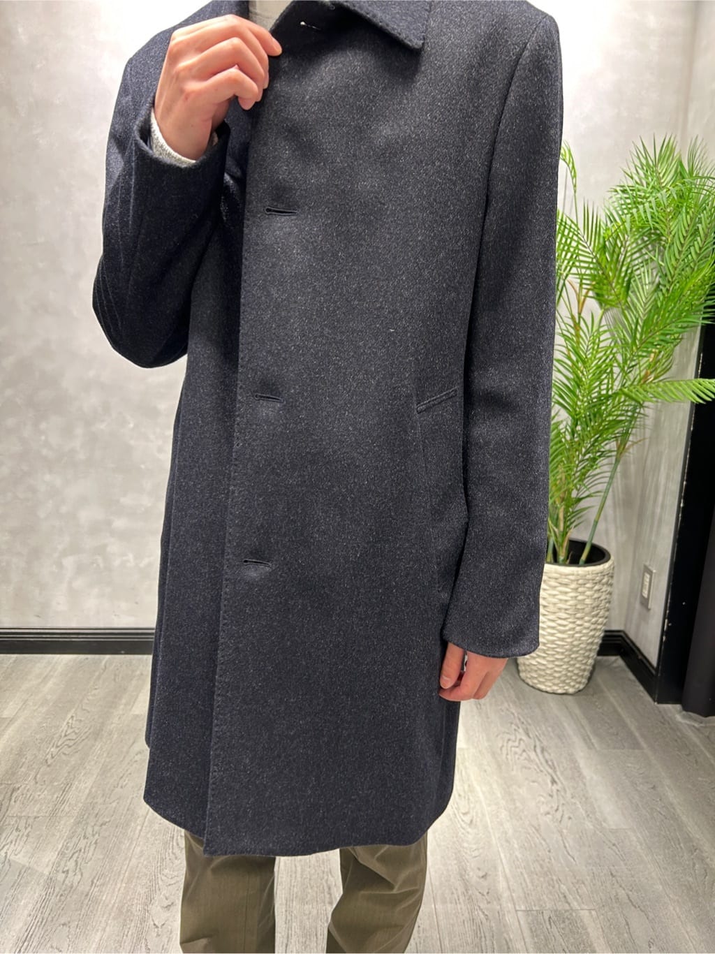 ruiさんの「TAKEO KIKUCHI｜カシミヤブレンド ビーバー調ステンカラーコート」を使ったコーディネート