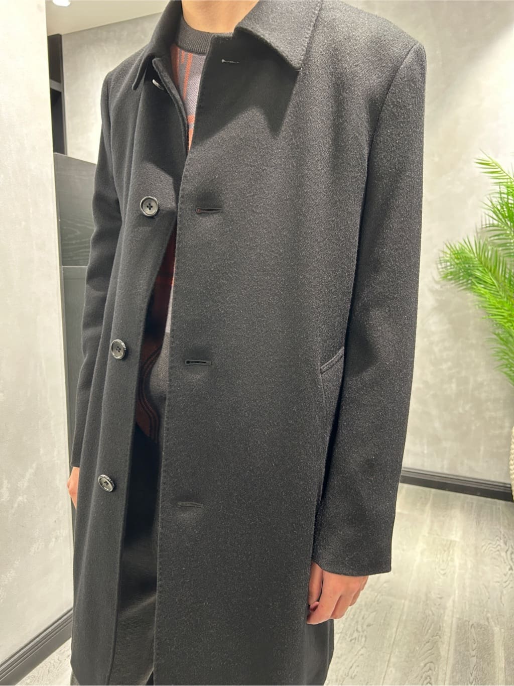 ruiさんの「TAKEO KIKUCHI｜カシミヤブレンド ビーバー調ステンカラーコート」を使ったコーディネート