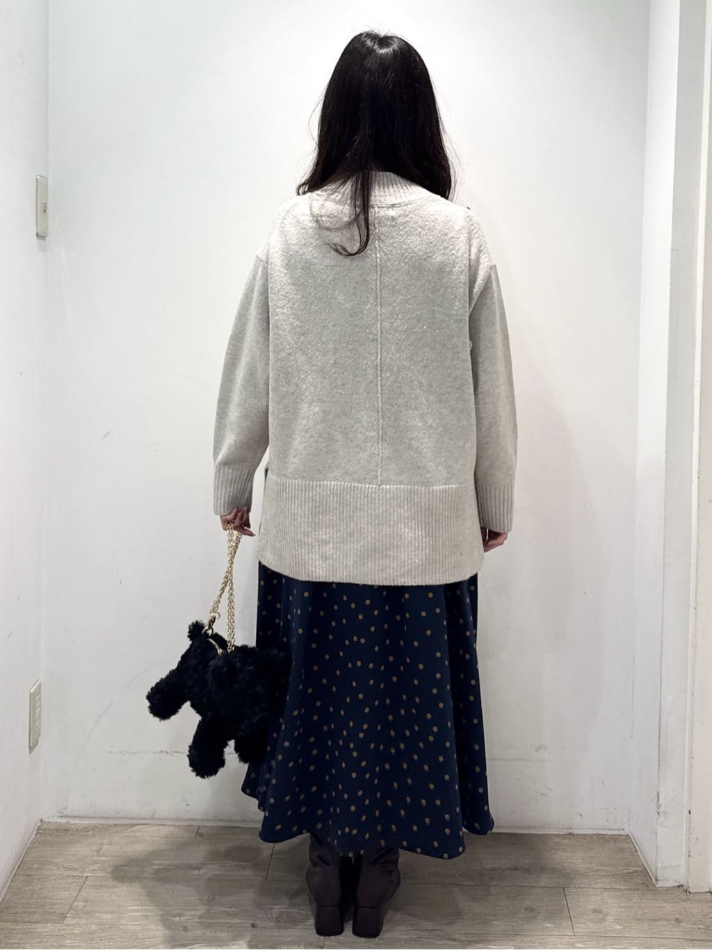 yuicciさんの「OPAQUE.CLIP｜カラードットフレアスカート【洗濯機OK】」を使ったコーディネート