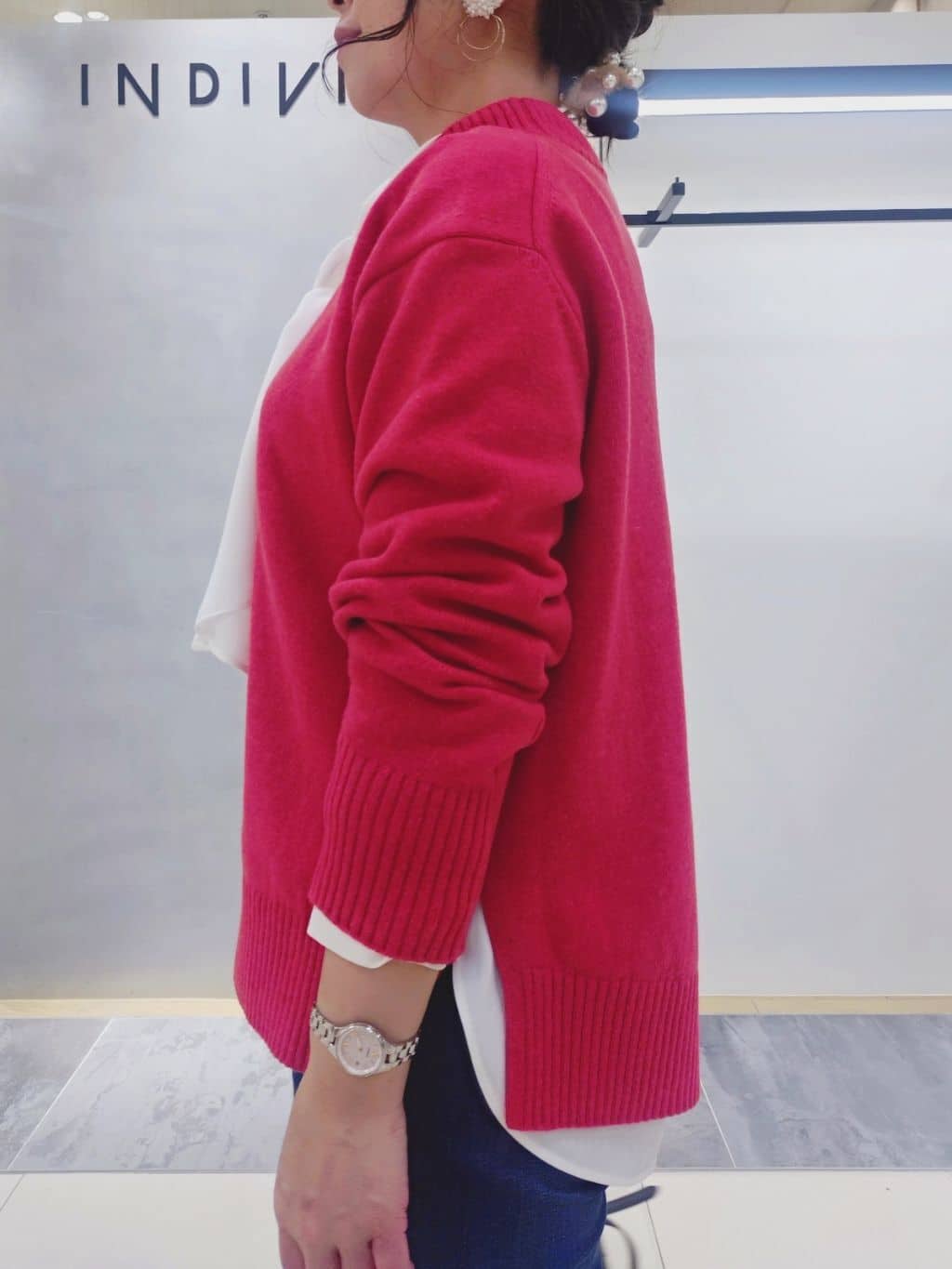 TOMOMIさんの「INDIVI｜【カシミヤ混】ミドルゲージ ハイネックニット」を使ったコーディネート