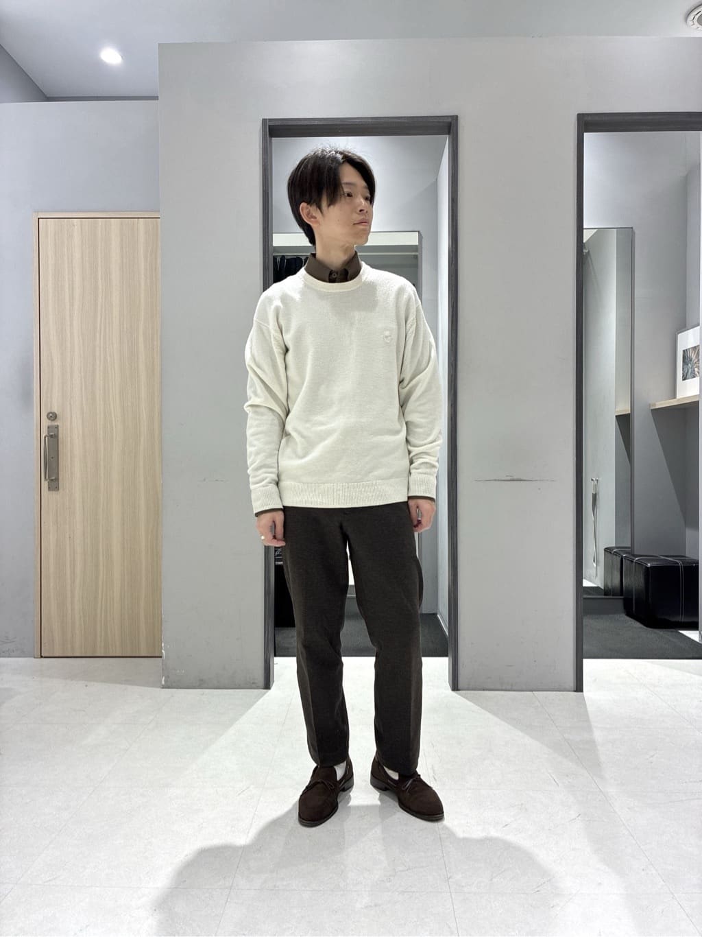 わいずみさんの「TAKEO KIKUCHI｜【None Of Stress】アクティブジャージ 千鳥 ジャケット」を使ったコーディネート