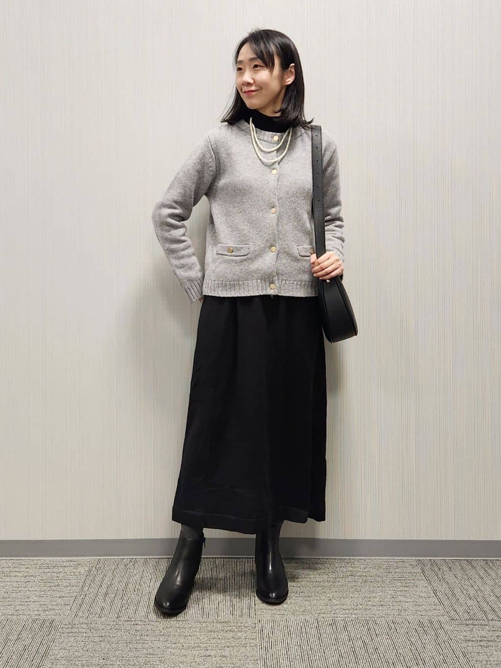 naraさんの「Dessin｜ウールカシミヤカーディガン」を使ったコーディネート