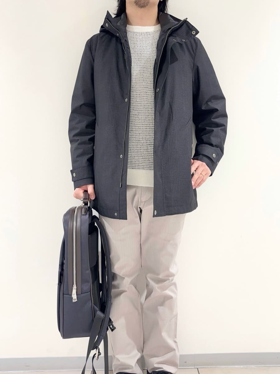 及川さんの「TAKEO KIKUCHI｜【3WAY】グレンチェック ダウンライナー ブルゾン」を使ったコーディネート