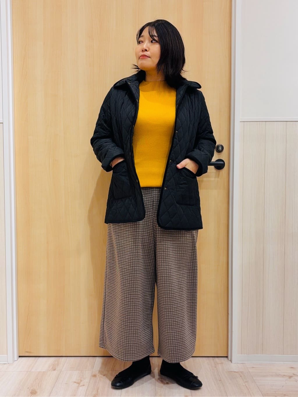 すーさんの「SHOO･LA･RUE｜【絶妙なゆるピタ/洗濯機可】ちくちくしにくい リブハイネックやわらかニット」を使ったコーディネート