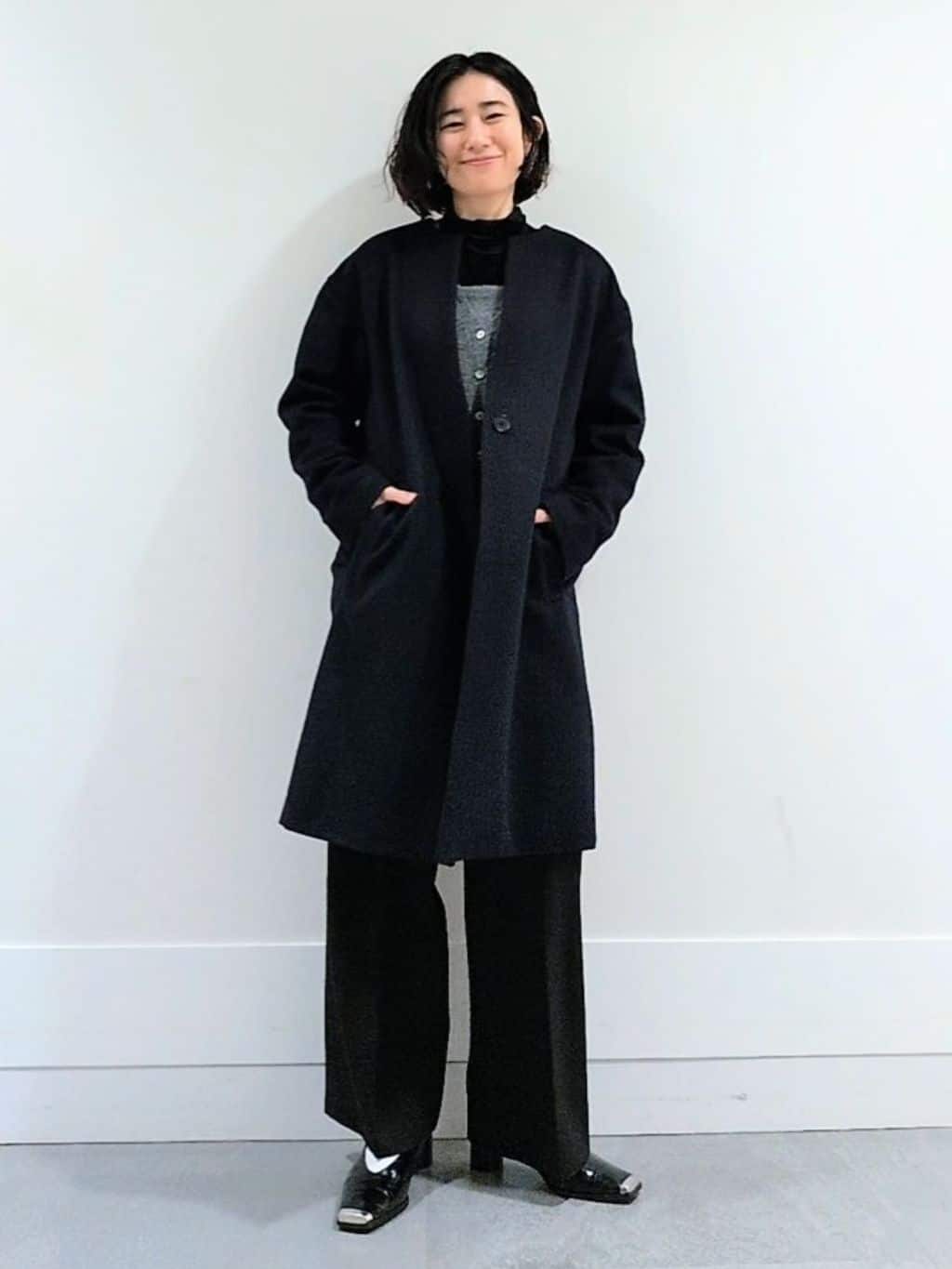 ミズタさんの「UNTITLED｜【ハイネック/レイヤード/重ね着におすすめ】トリコットベロア シアーインナー」を使ったコーディネート