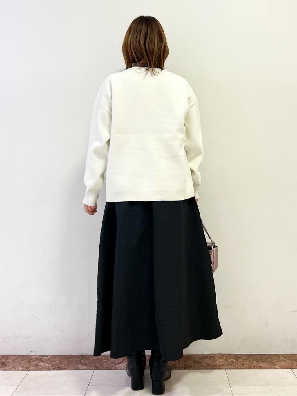 madokaさんの「OPAQUE.CLIP｜サイド編地切替ニットトップス／セットアップ対応【洗濯機OK】」を使ったコーディネート