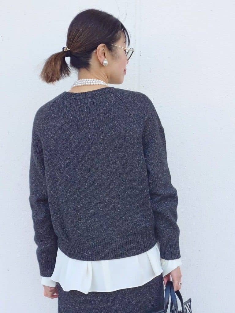 MUTSUKOさんの「UNTITLED｜【洗える/重ね着/フォーマル】レイヤード ペプラムブラウス」を使ったコーディネート