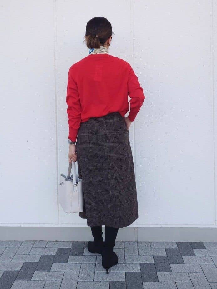 MUTSUKOさんの「UNTITLED｜【アンサンブル可/六分袖/洗える】ウールシルクニット」を使ったコーディネート