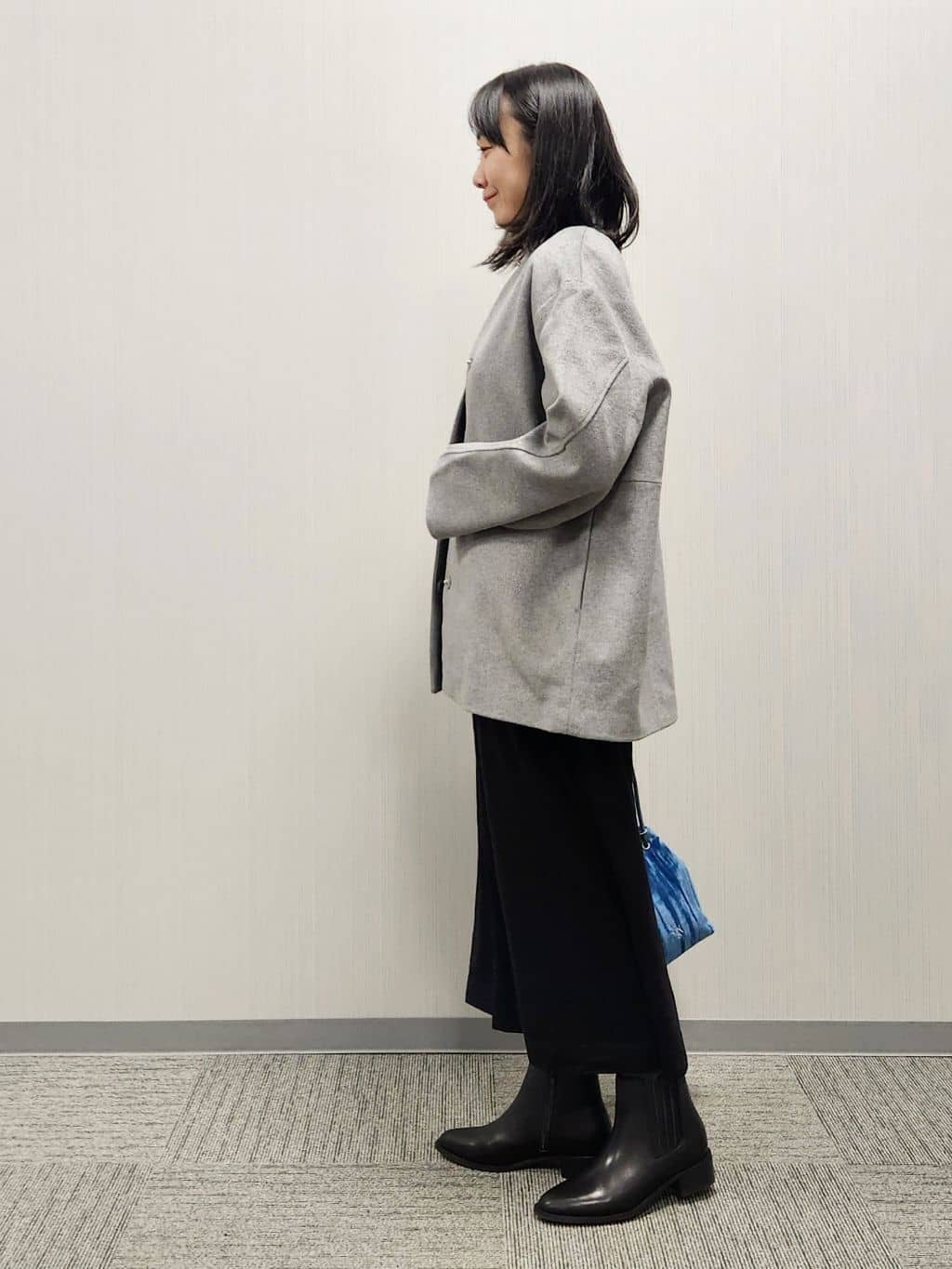 naraさんの「Dessin｜ウール混クルーネックコート」を使ったコーディネート