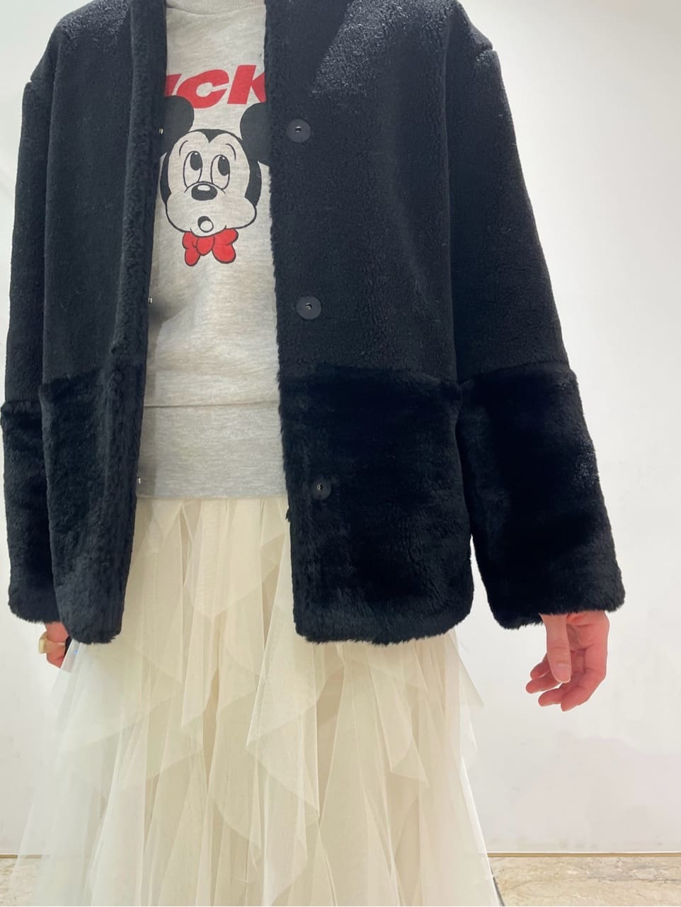 ともも。さんの「OPAQUE.CLIP｜《Mickey Mouse》プリントアソートスウェット【洗濯機OK】」を使ったコーディネート