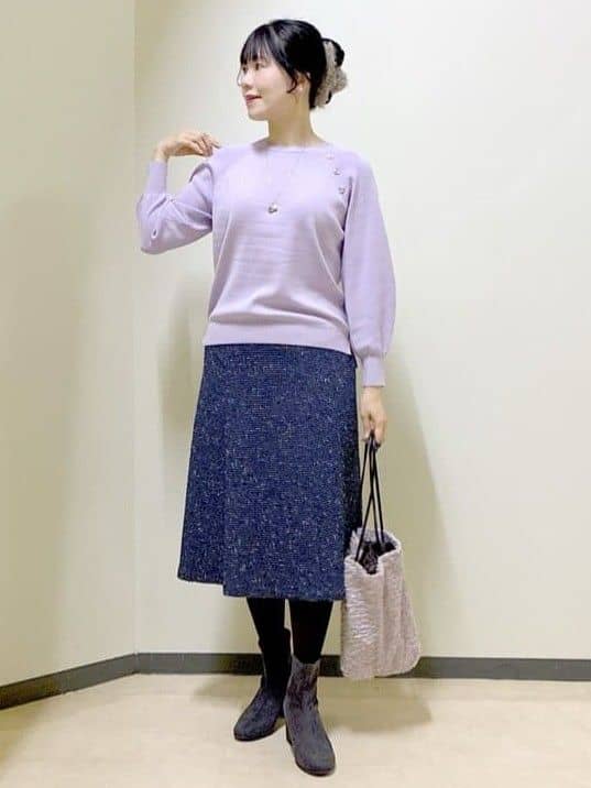  beni_gingerさんの「Reflect｜【ゆったり着られる◎】ラグランスリーブニット」を使ったコーディネート