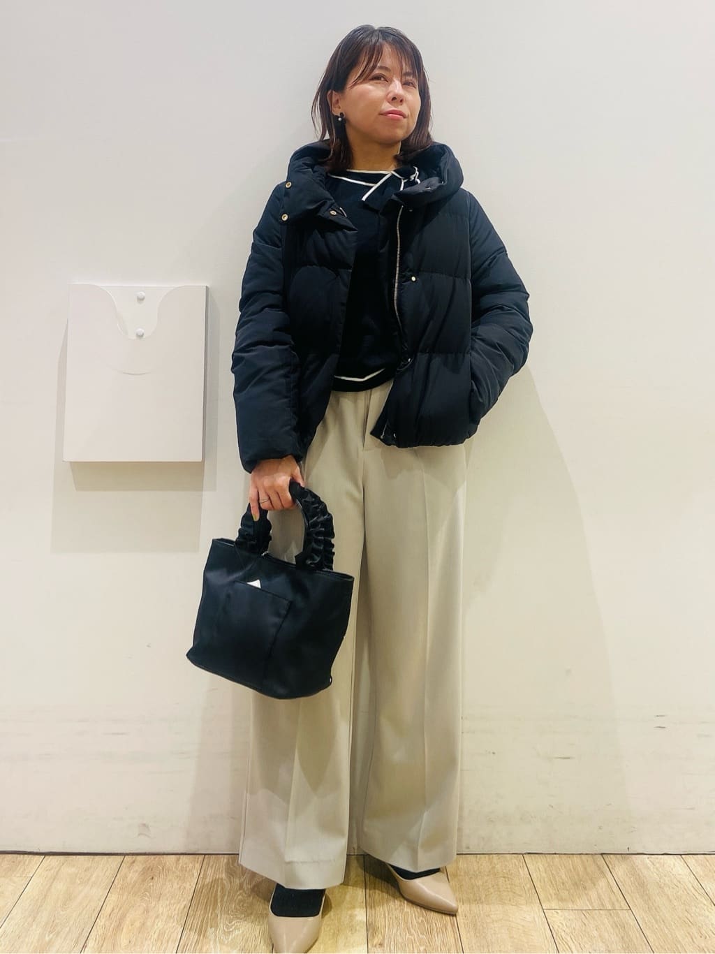 YUKOさんの「index｜KAWADAダウンショートコート【撥水／洗濯機OK／静電気防止裏地】《XS～LL》」を使ったコーディネート