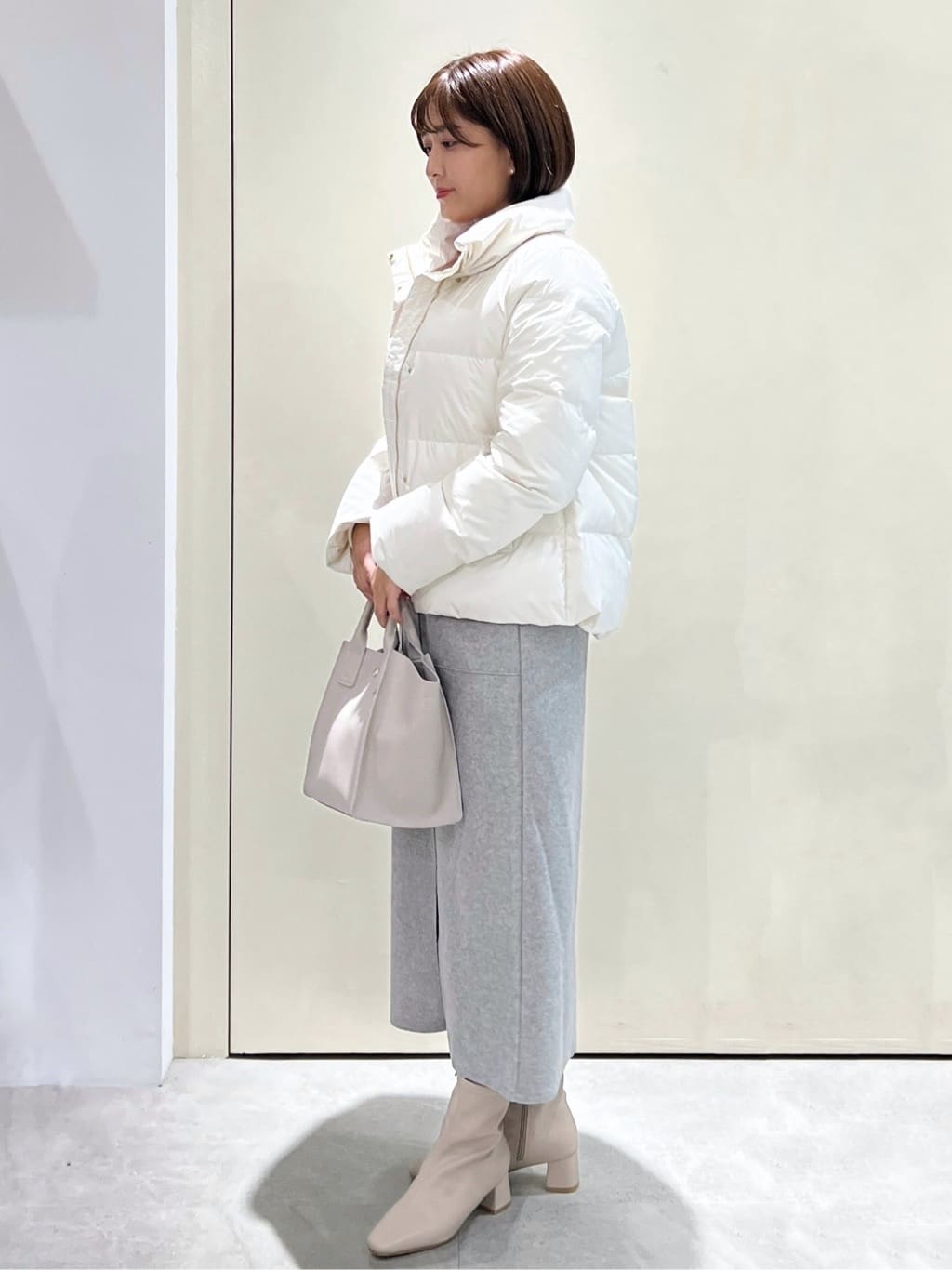 Unaさんの「OPAQUE.CLIP｜撥水ショートダウン【防風／抗菌防臭／洗濯機洗い可】《SS～LL》」を使ったコーディネート