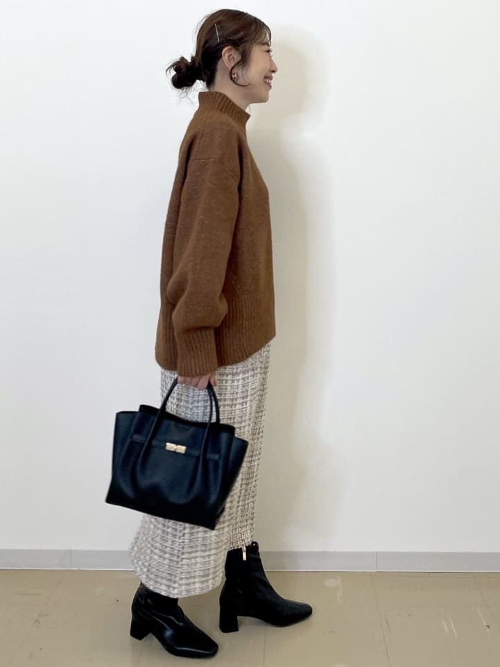 Akiさんの「OPAQUE.CLIP｜ふわふわハイネックニット【洗濯機OK】」を使ったコーディネート