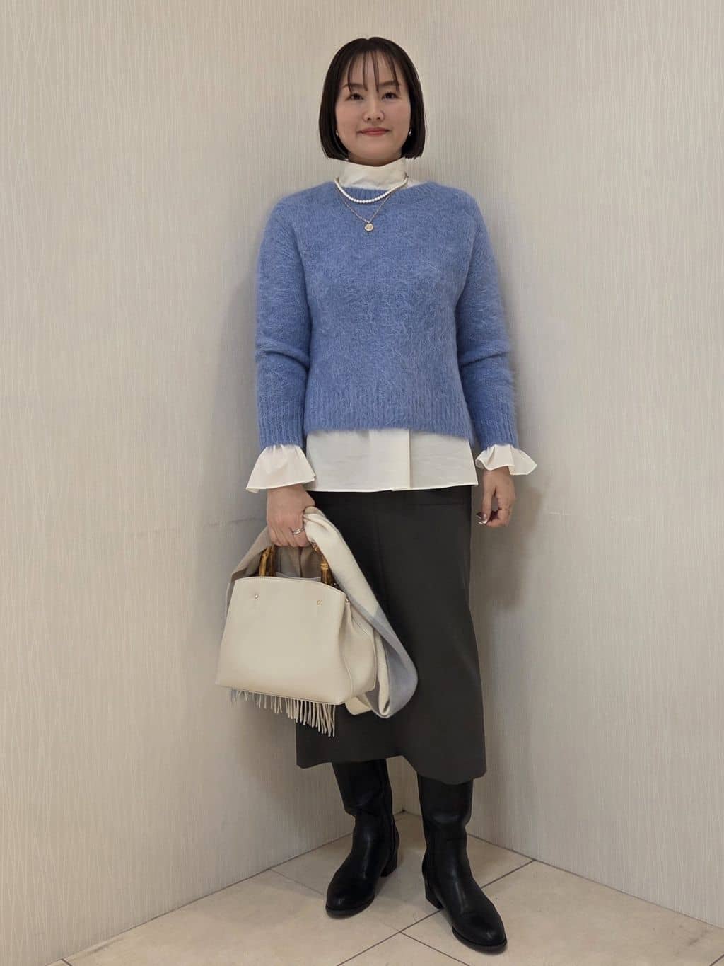 naokoさんの「UNTITLED｜【ゆったり】アルパカ混シャギーニット」を使ったコーディネート