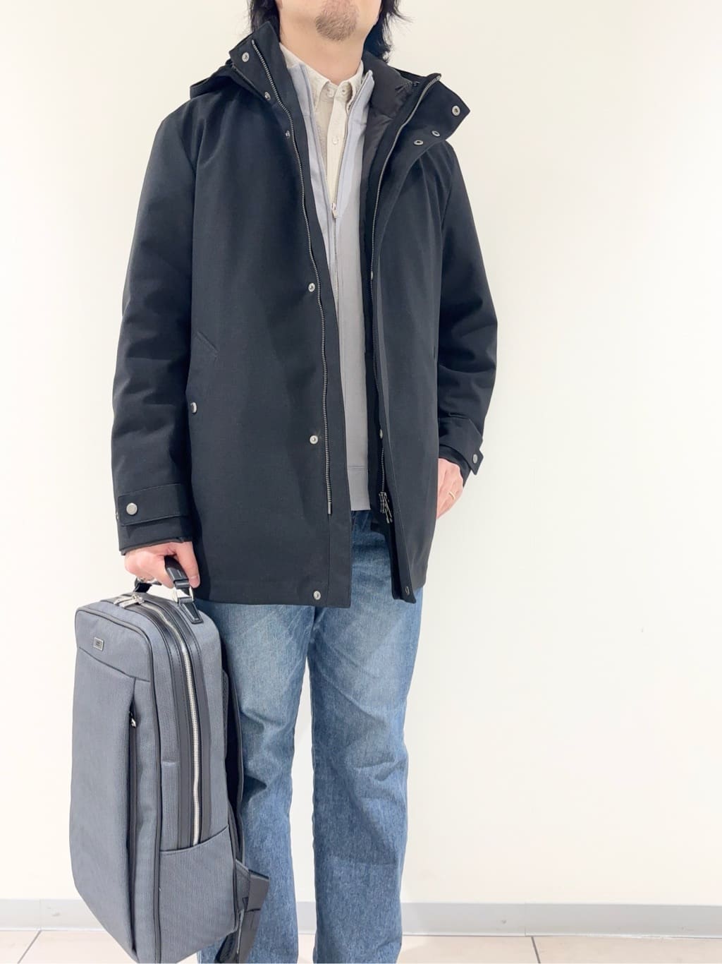 及川さんの「TAKEO KIKUCHI｜【3WAY】ドビー ダウンライナー付ブルゾン」を使ったコーディネート