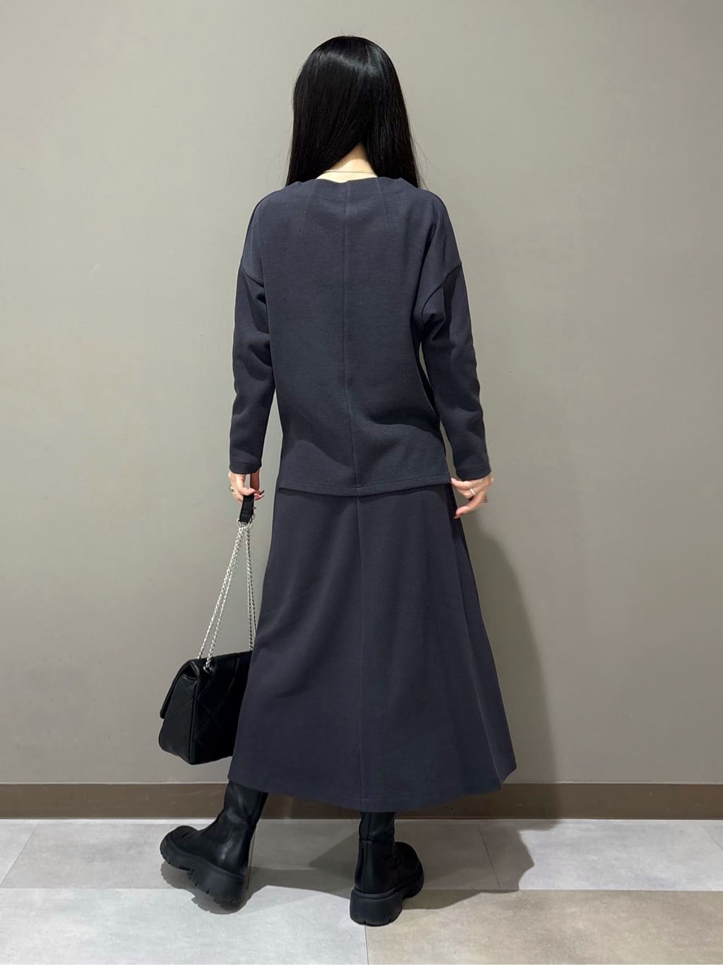 KEIKOさんの「INDIVI｜スタンドネック シャギーモールニット」を使ったコーディネート