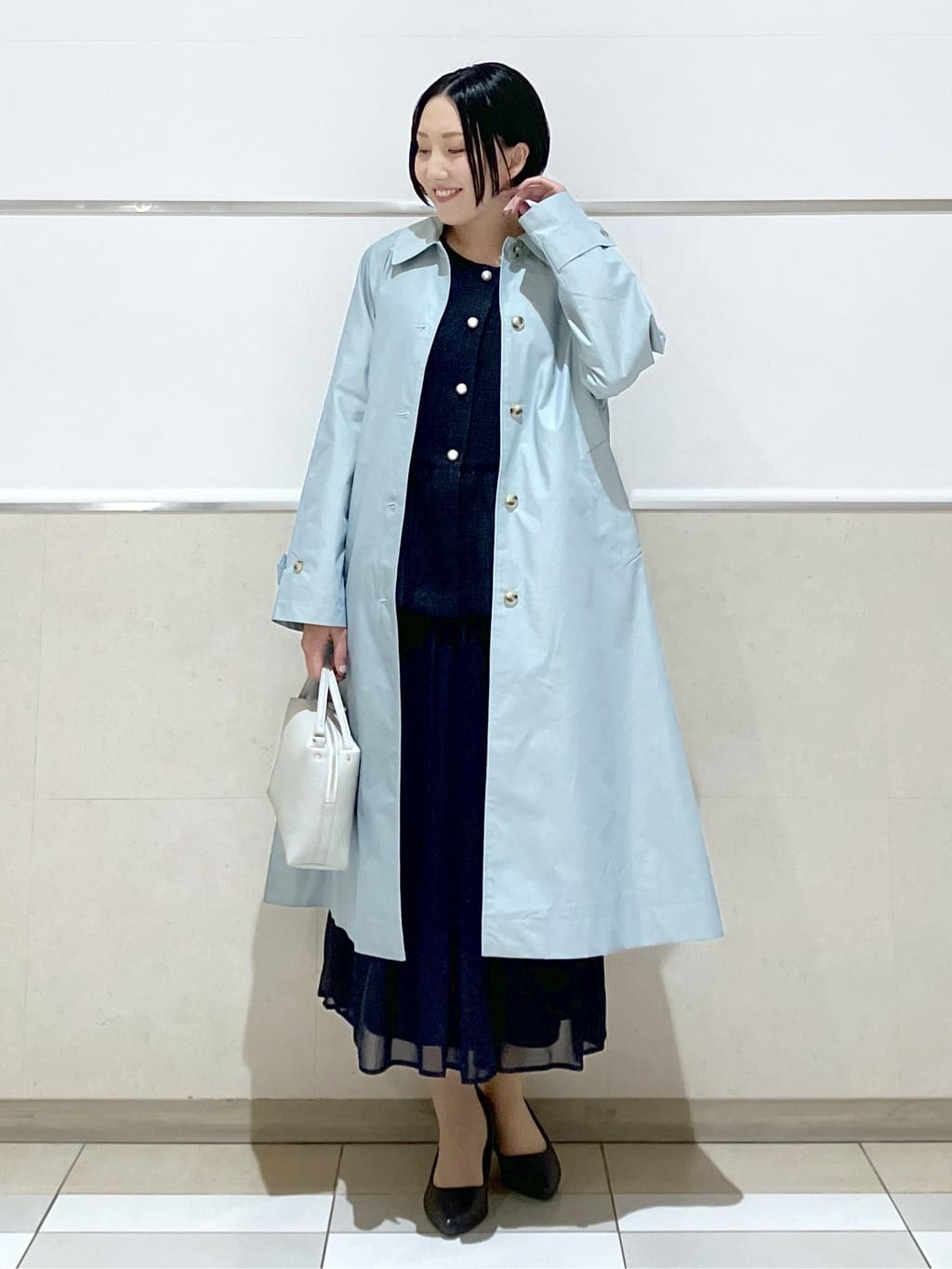 eriko さんの「Dessin｜シャンブレースプリングコート」を使ったコーディネート