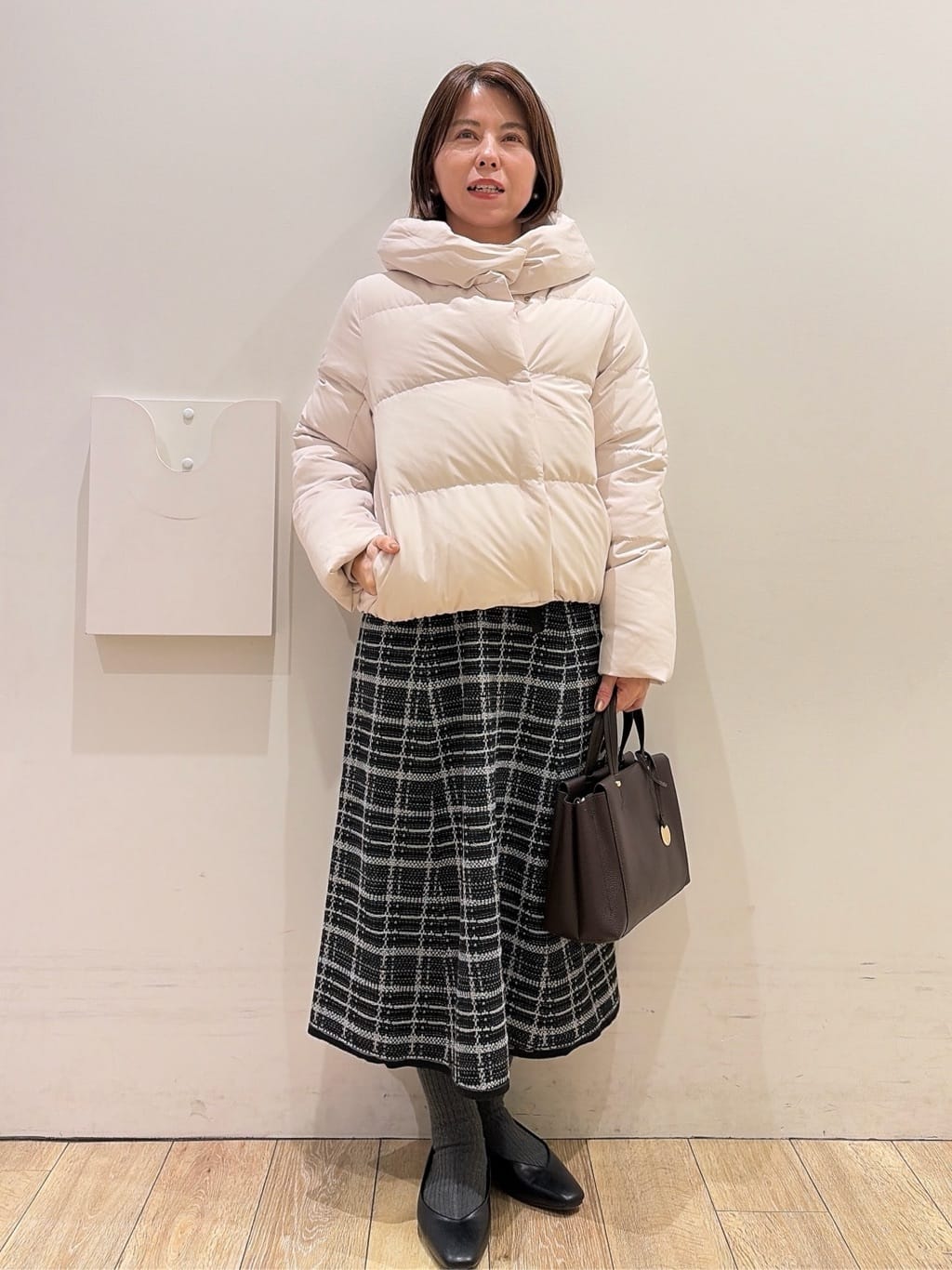 YUKOさんの「index｜KAWADAダウンショートコート【撥水／洗濯機OK／静電気防止裏地】《XS～LL》」を使ったコーディネート
