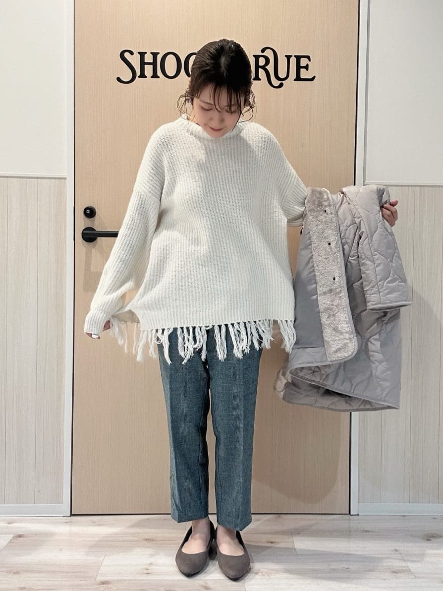 funafunaさんの「SHOO･LA･RUE｜【撥水/フード取り外し可】冬に嬉しいこだわり満載 ひょうたん柄キルトコート」を使ったコーディネート