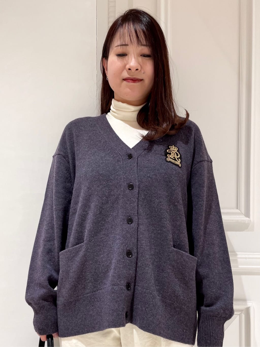 minowaさんの「DRESSTERIOR｜レタードニットカーディガン」を使ったコーディネート