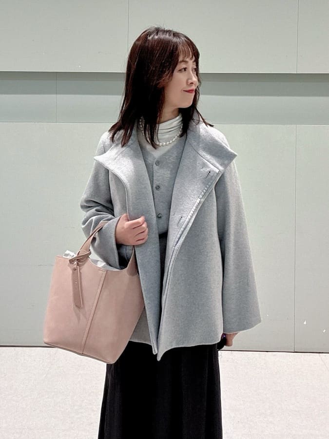 makiさんの「UNTITLED｜【着回しが効く／オンオフアウター】ウールショートコート」を使ったコーディネート