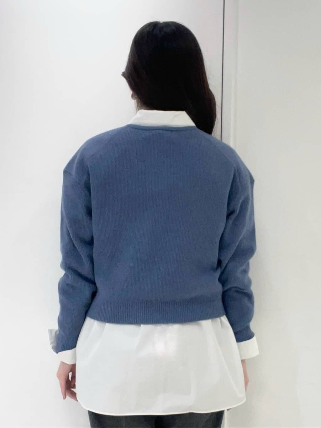 moeさんの「UNTITLED｜【ゆったりサイズ／着丈短め】ジップニットカーディガン」を使ったコーディネート