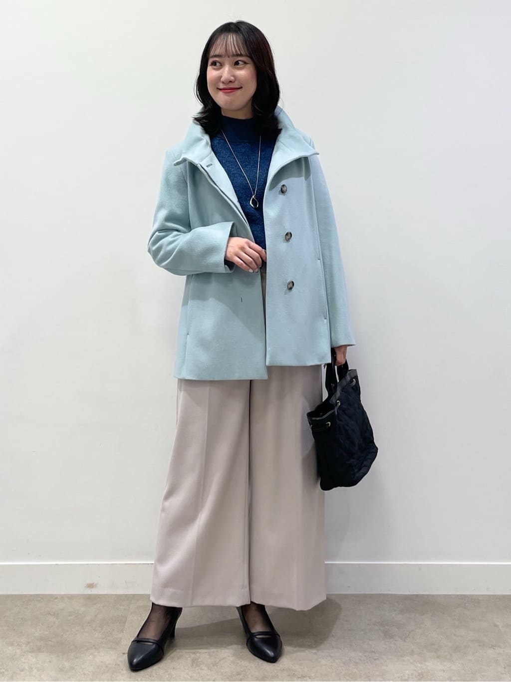 yukariさんの「Reflect｜【SS-4Lサイズ／衿が顔に当たらない◎】スタンドネックミドルコート」を使ったコーディネート