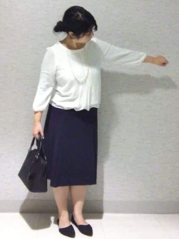 sakoさんの「Reflect｜【SS-4Lサイズ】ピンタック&times;スカラレースブラウス」を使ったコーディネート