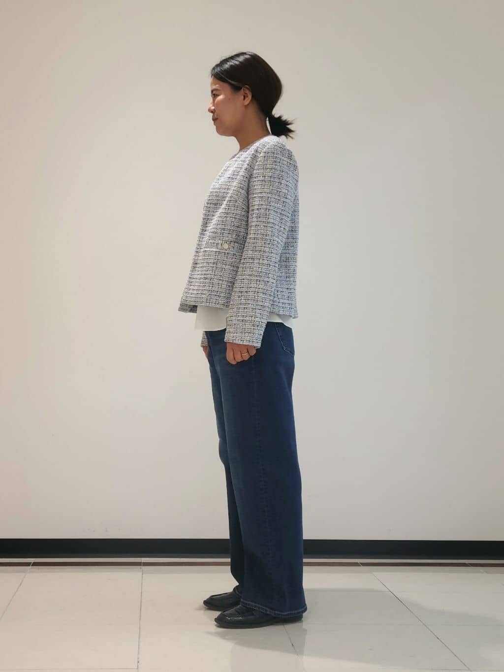 eriさんの「INDIVI｜【セレモニー／洗える】ミックスツイードライトジャケット」を使ったコーディネート
