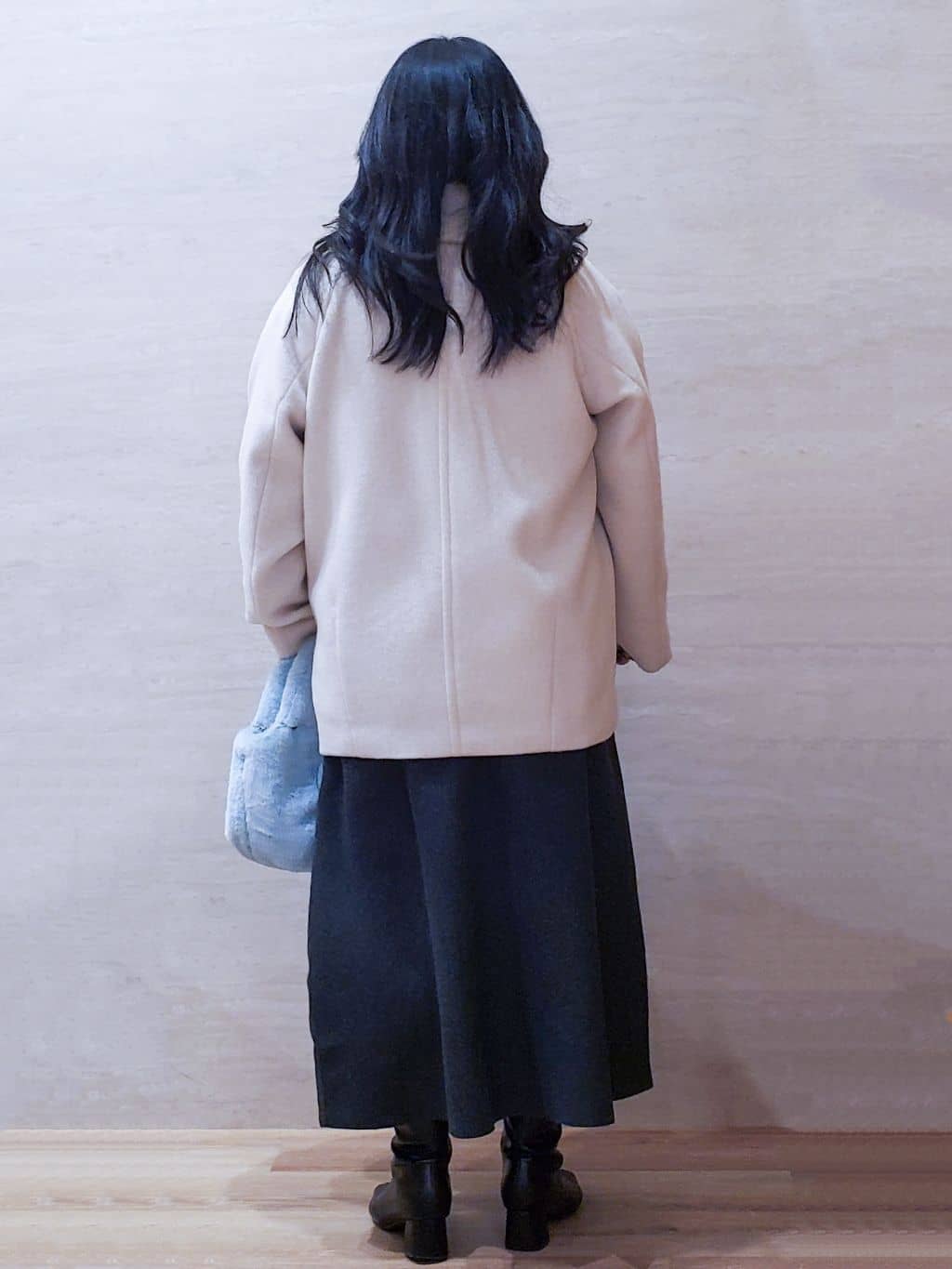 ちぃさんの「OPAQUE.CLIP｜カシミヤブレンドウールミドルピーコート」を使ったコーディネート