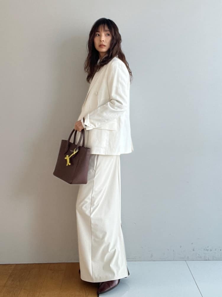 misaさんの「DRESSTERIOR｜【セットアップ可】リネンブレンドダブルブレストジャケット」を使ったコーディネート