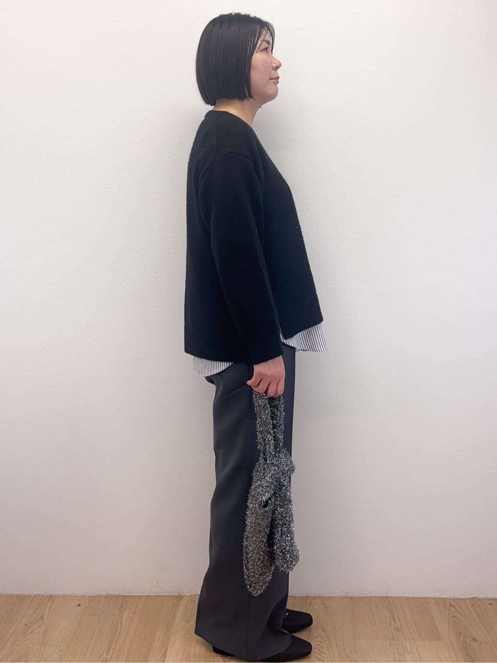 Takeさんの「OPAQUE.CLIP｜リラクシークルーネックニット【洗濯機OK】」を使ったコーディネート