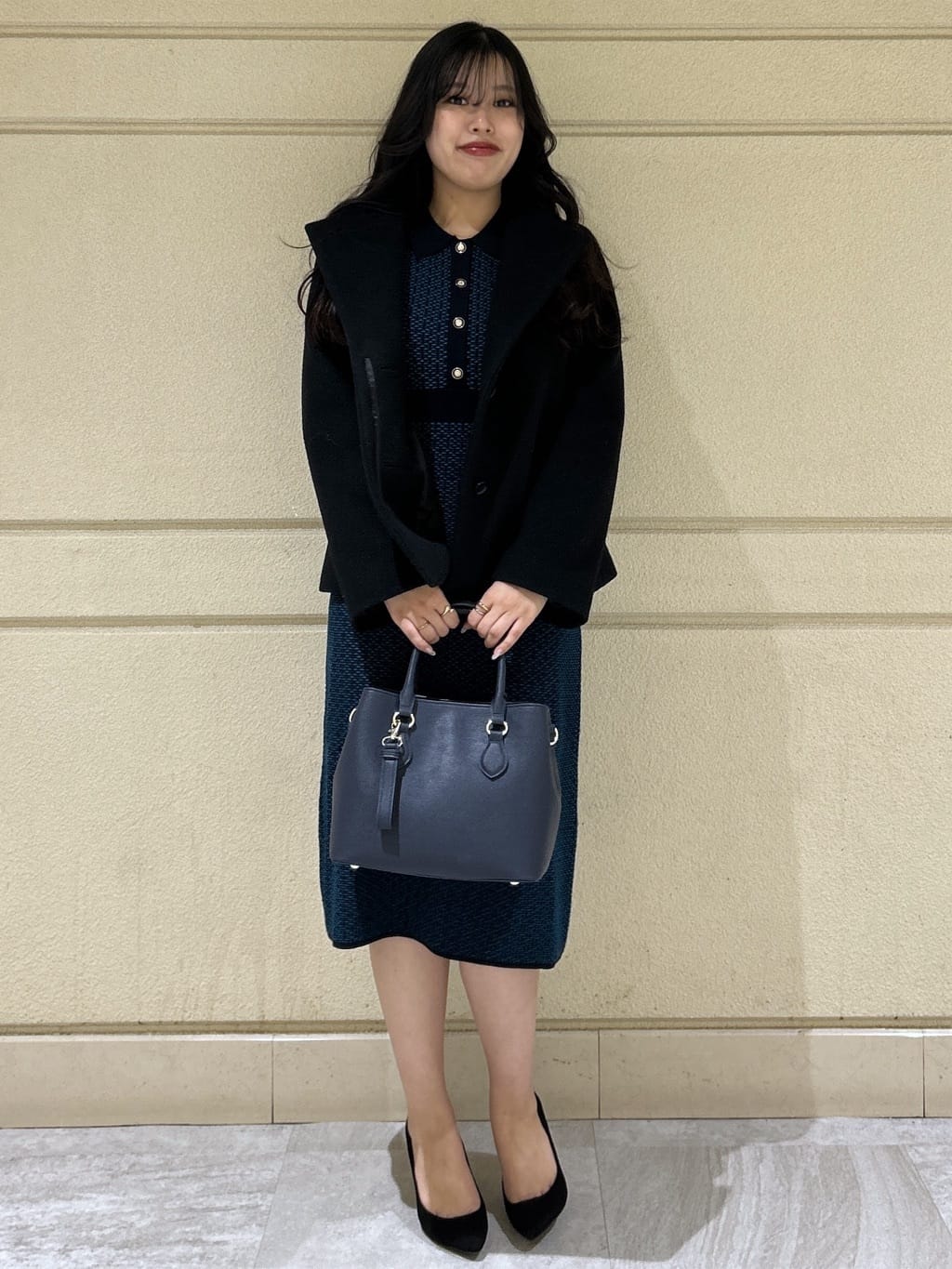 Momokaさんの「COUP DE CHANCE｜【日本製】スタンドカラーのショート丈コート」を使ったコーディネート