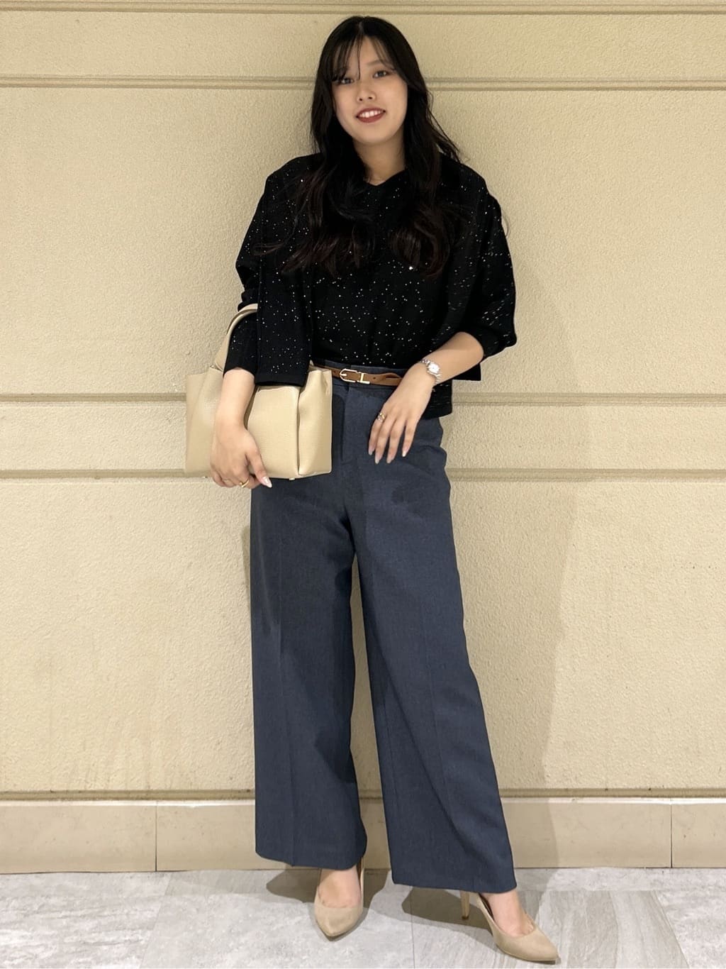Momokaさんの「COUP DE CHANCE｜【手洗い可】ストレートワイドパンツ」を使ったコーディネート