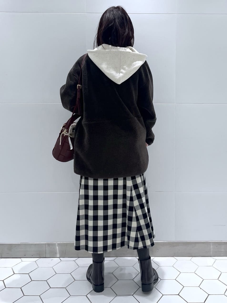 Makinoさんの「Dessin｜【2WAY】フェイクムートンコート」を使ったコーディネート