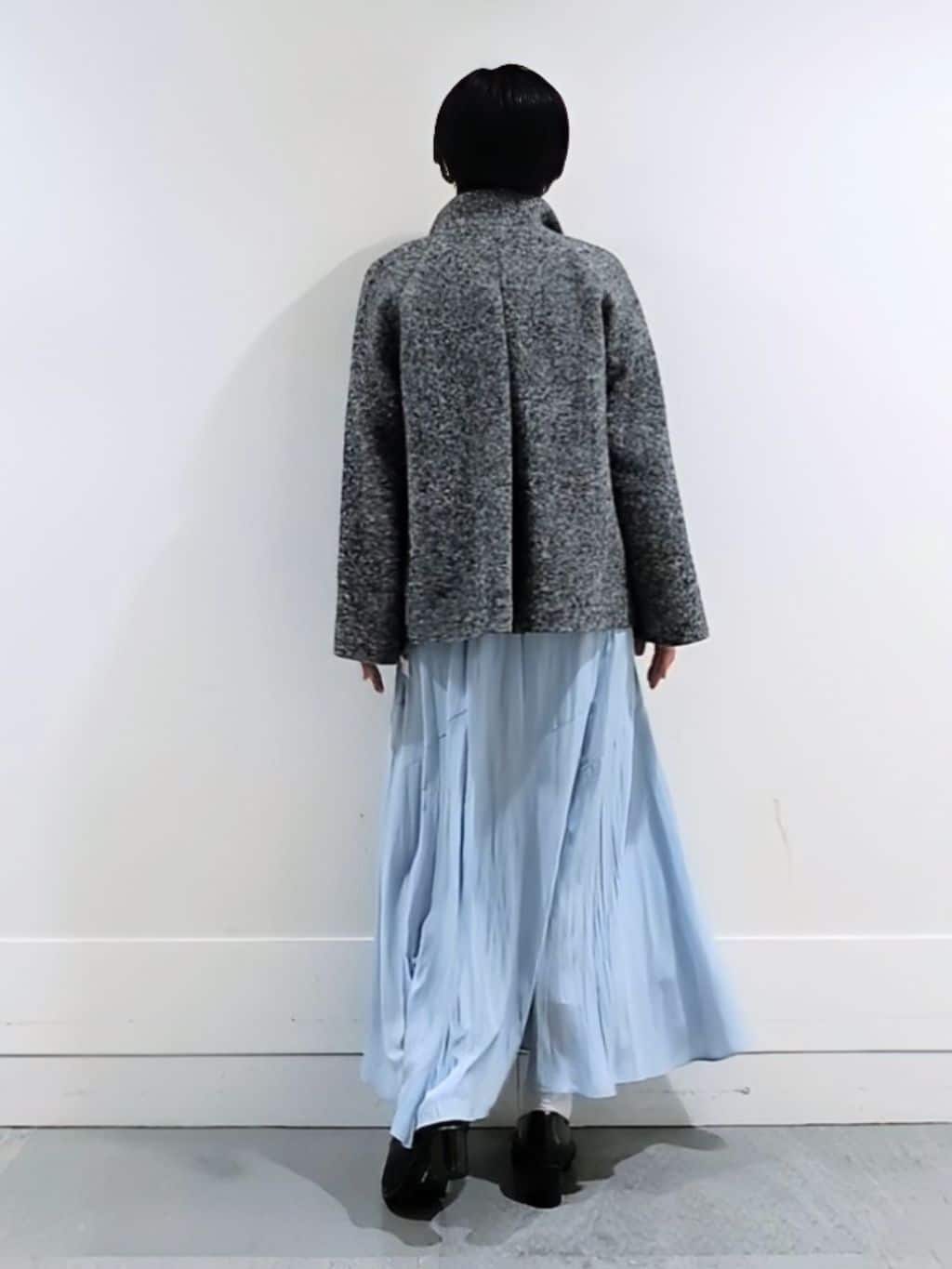 ミズタさんの「UNTITLED｜【スタンドカラー/オンオフ使える】クラシカルツイードコート」を使ったコーディネート