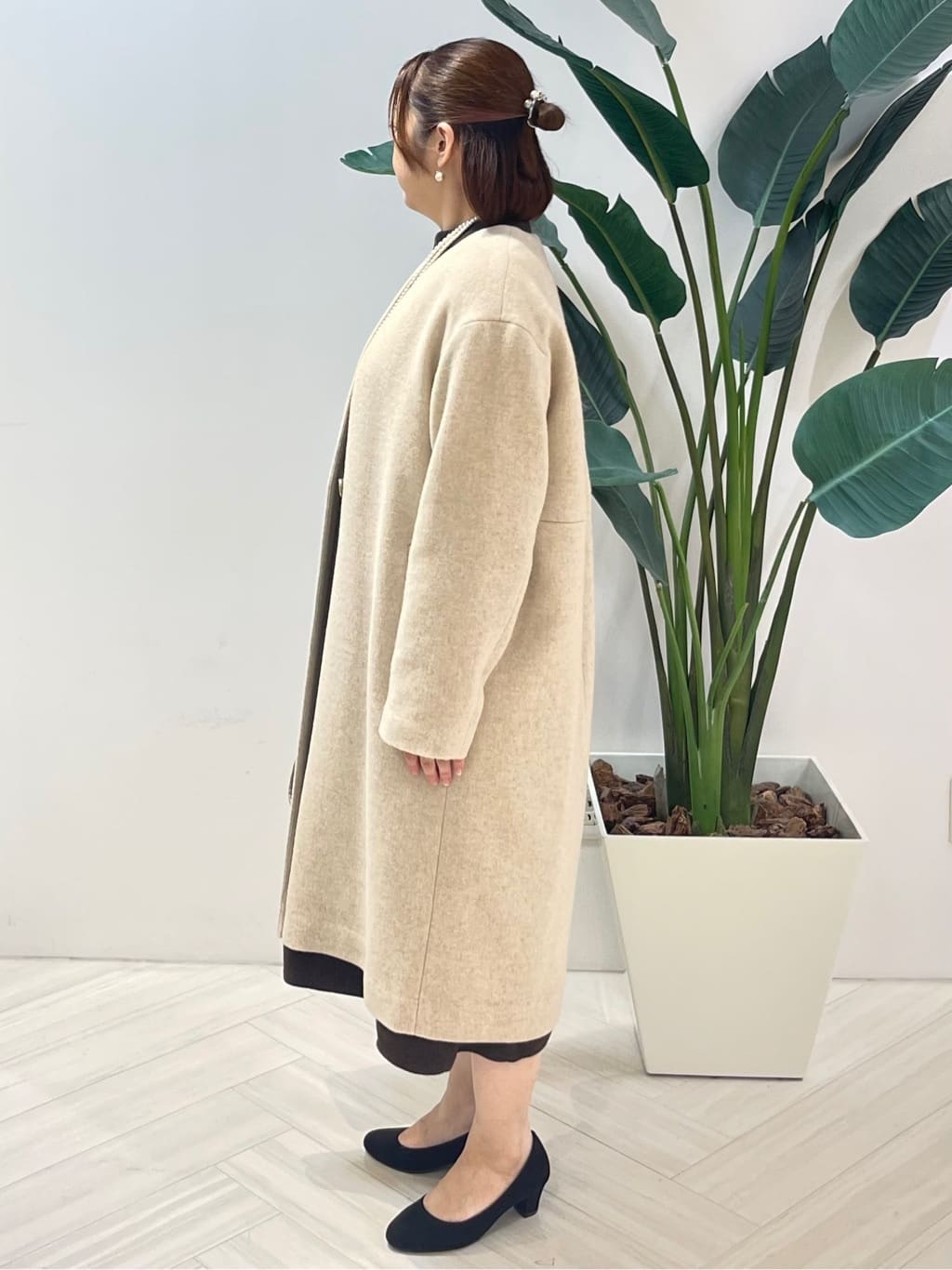 Tomoさんの「UNTITLED｜【軽量／ウール混】ライトフォルム ロングコート」を使ったコーディネート