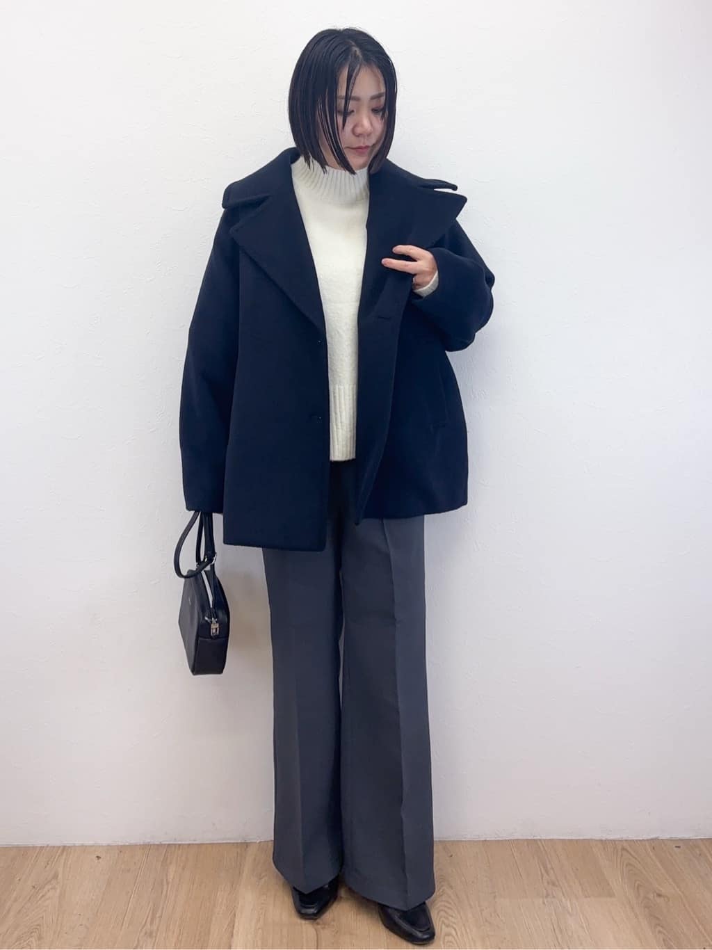 Takeさんの「OPAQUE.CLIP｜ふわふわハイネックニット【洗濯機OK】」を使ったコーディネート