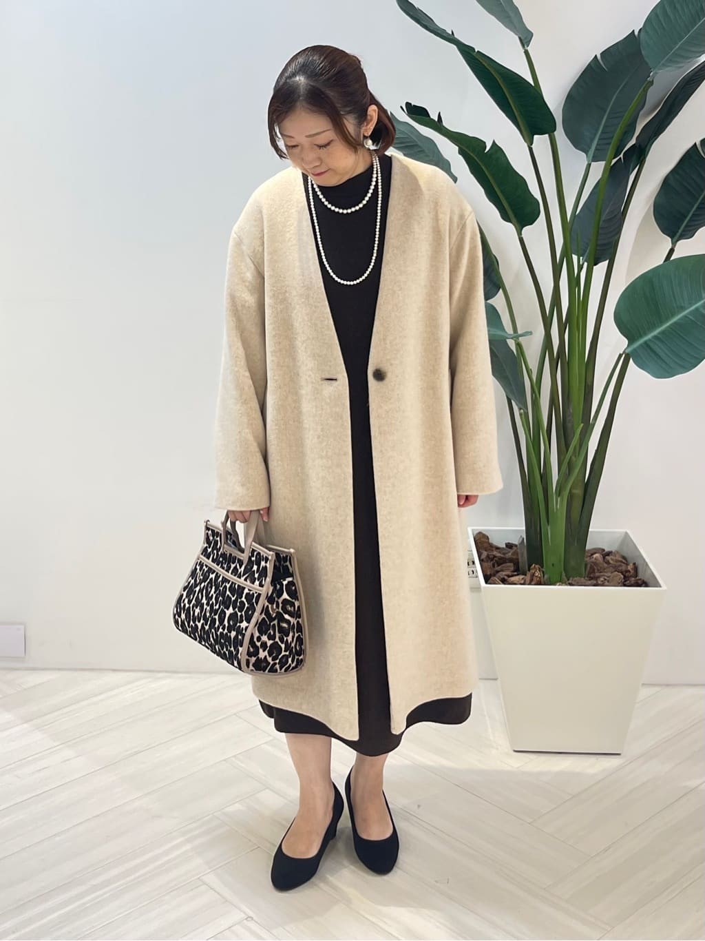 Tomoさんの「UNTITLED｜【軽量／ウール混】ライトフォルム ロングコート」を使ったコーディネート