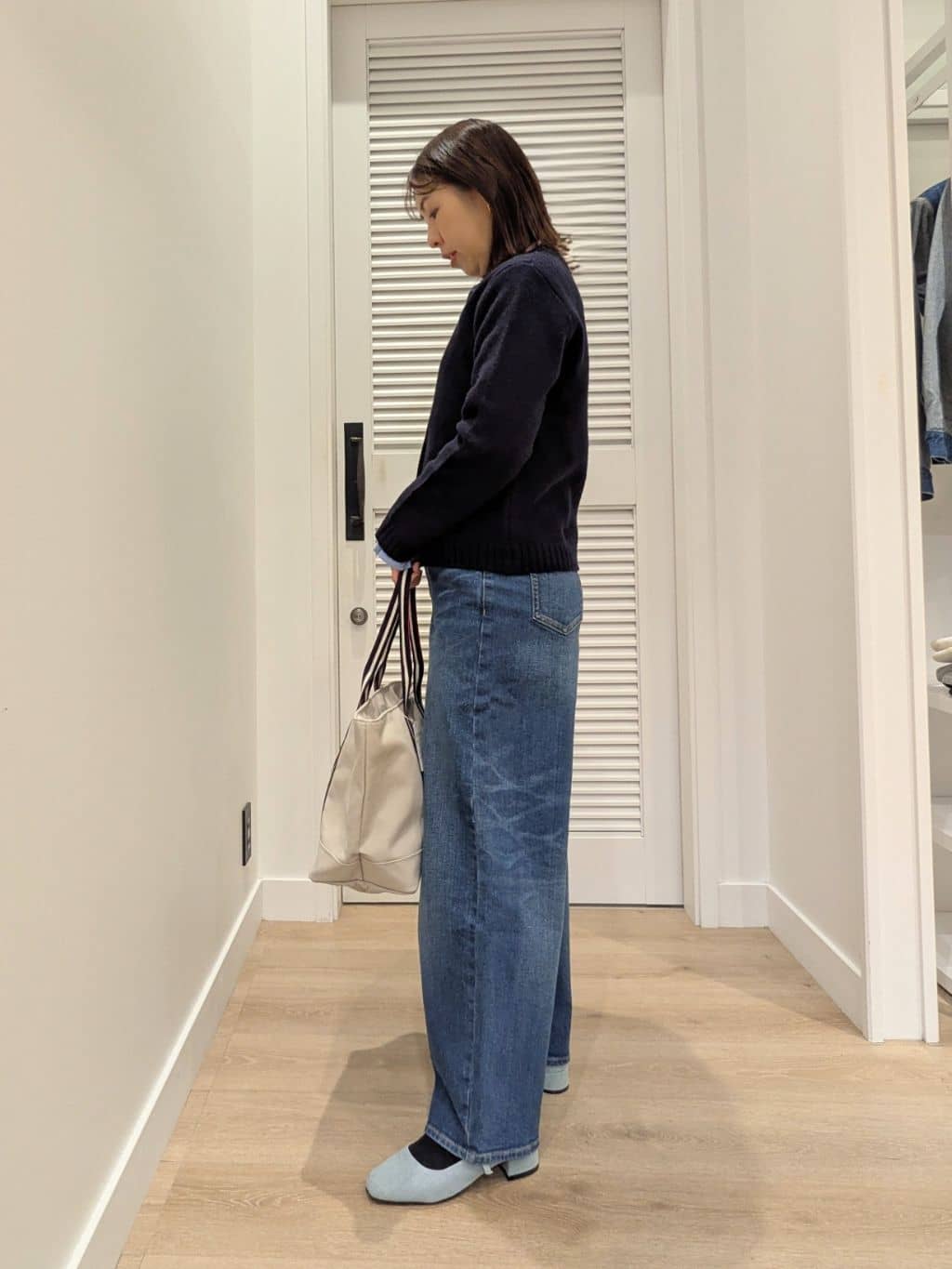 enさんの「Dessin｜【洗える】デニムカーブパンツ」を使ったコーディネート