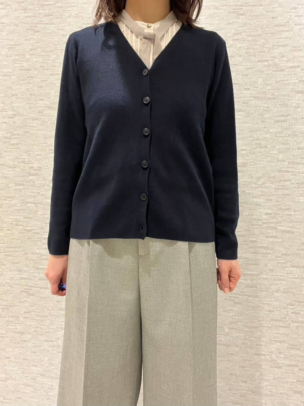 marikoさんの「Reflect｜【単品使いOK◎／セットアップ可】リラクシーメランジワイドパンツ」を使ったコーディネート