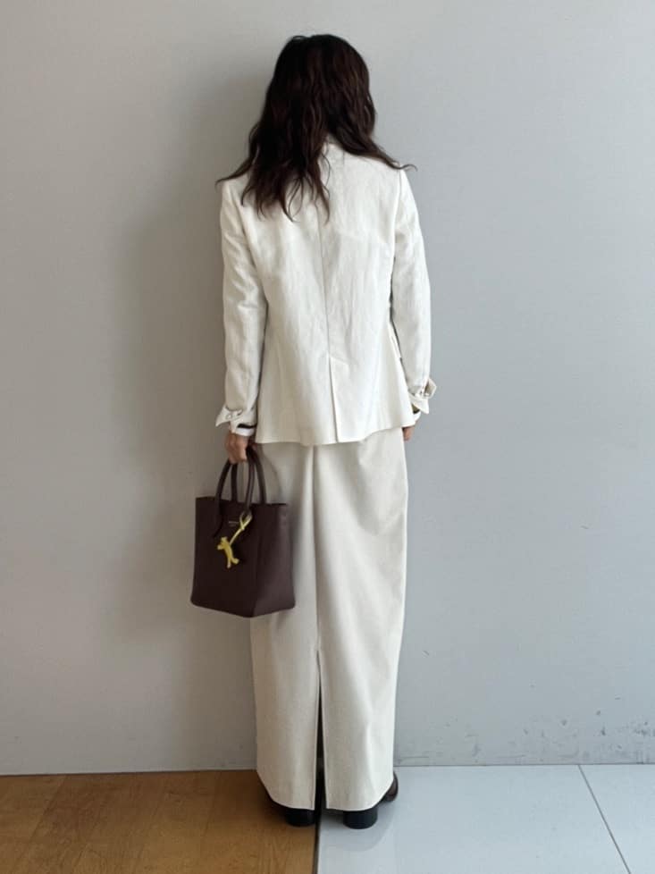 misaさんの「DRESSTERIOR｜【セットアップ可】リネンブレンドダブルブレストジャケット」を使ったコーディネート
