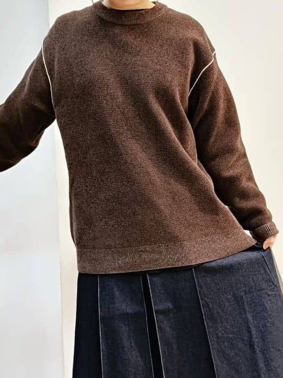 あんさんの「THE SHOP TK｜【大人の上品カジュアルを叶える】ハグするニット 洗濯機OK／6色展開」を使ったコーディネート