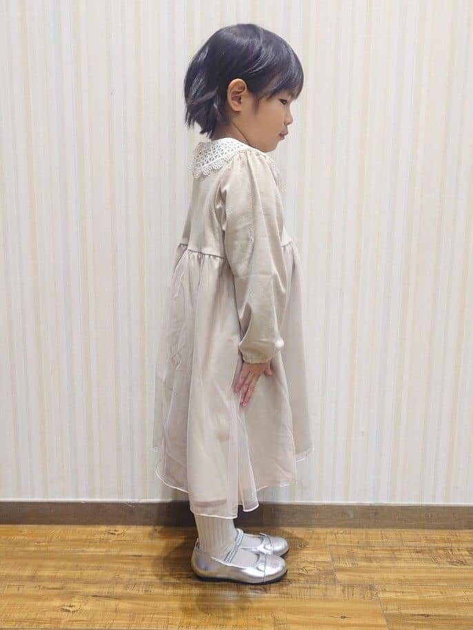 Yuiさんの「SHOO･LA･RUE｜【110-140cm/プチセレ】チュールドッキングワンピース」を使ったコーディネート