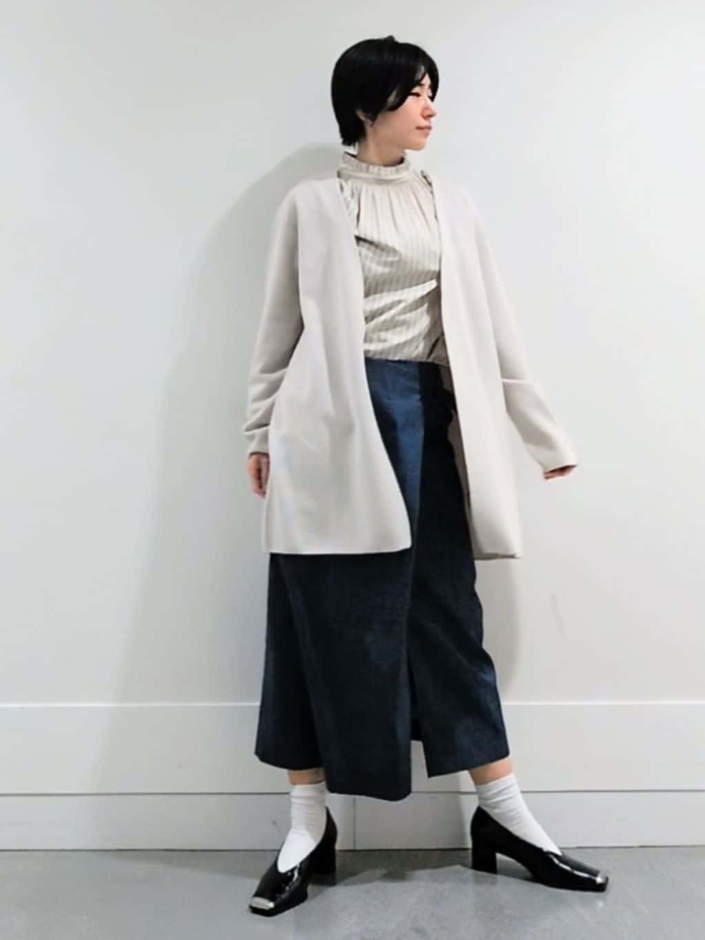 ミズタさんの「UNTITLED｜【洗える/ボタンなし】ミラノリブカーディガン」を使ったコーディネート