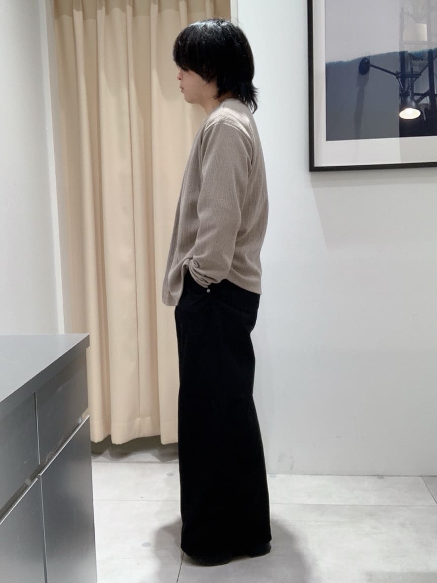 坂。さんの「THE SHOP TK｜【セットでお買い得！】モールニットカーディガン＋長袖Tシャツ　洗濯機OK/吸水速乾・毛玉になりにくい」を使ったコーディネート
