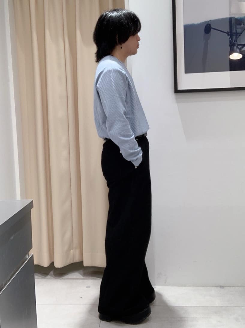 坂。さんの「THE SHOP TK｜【長く愛せる、定番ロンT】リンクスジャカード長袖Tシャツ」を使ったコーディネート