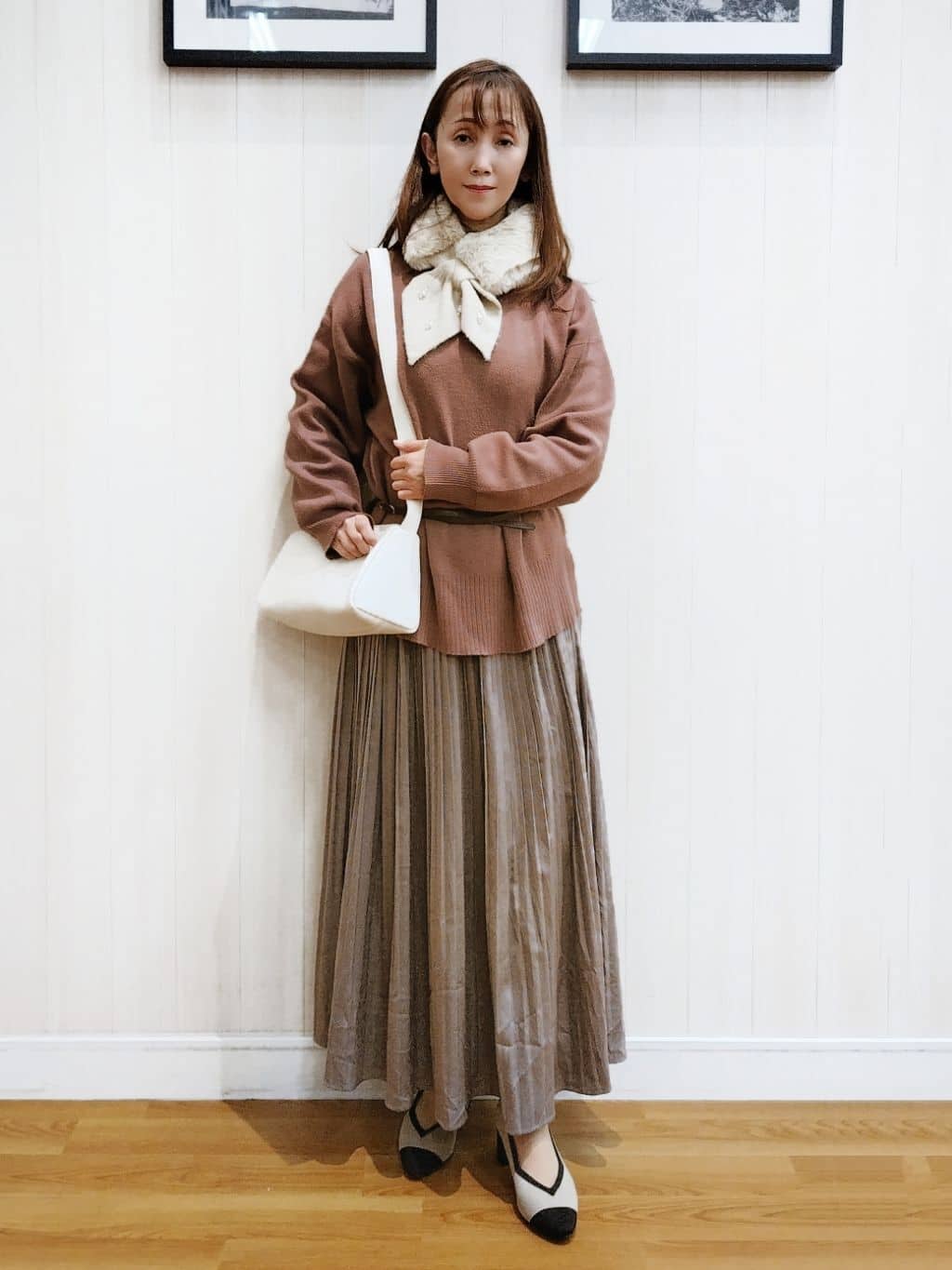 yseさんの「SHOO･LA･RUE｜ニットヒールパンプス」を使ったコーディネート